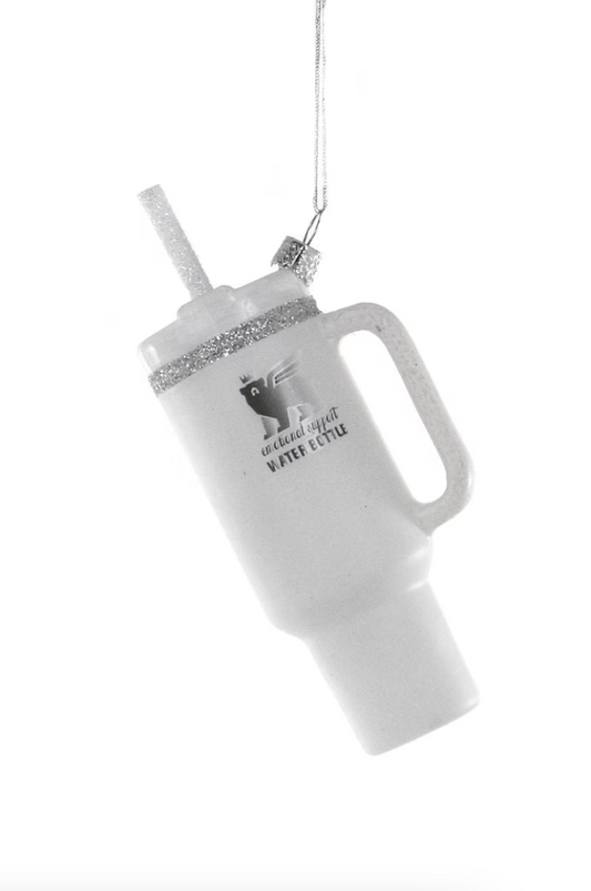 Emotional Support Water Bottle Ornament | White