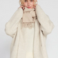 Wool Blend Skinny Scarf | Cream