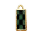 Green Aventurine + Onyx Checkerboard Charm