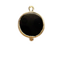 Lazuli Black Onyx Agate Coin Charm