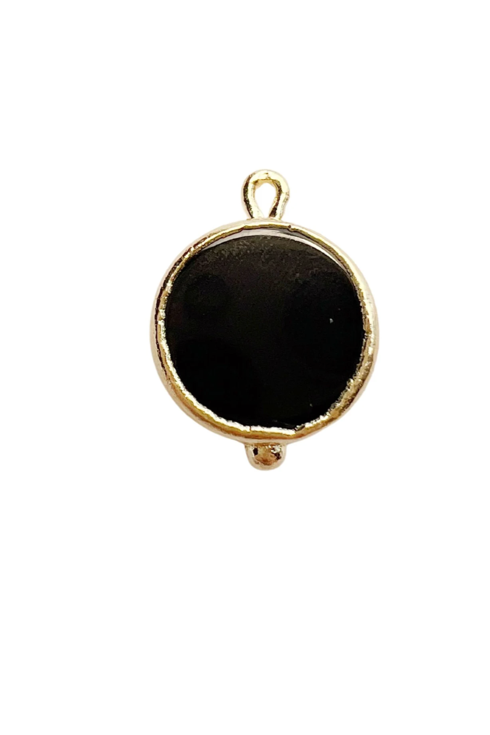 Lazuli Black Onyx Agate Coin Charm