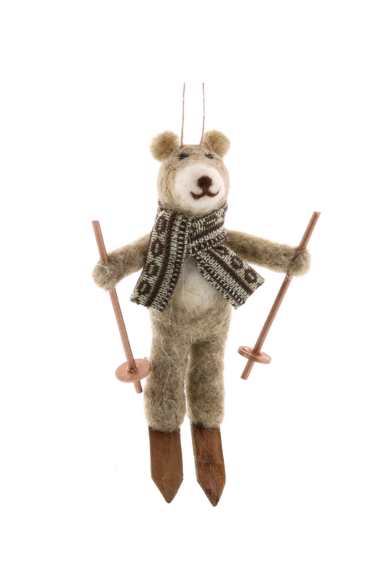 Bear on Skis Ornament