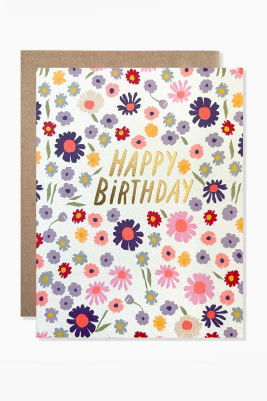 Brittani Floral Birthday Card