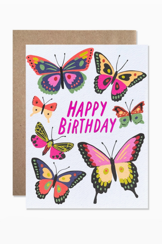 Happy Birthday Butterflies Card