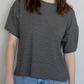 The Perfect Striped Tee | Charcoal