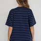 Oversized Stripe Tee | Navy