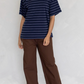 Oversized Stripe Tee | Navy