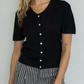 Penny Short Sleeve Cardigan | Black