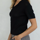 Penny Short Sleeve Cardigan | Black