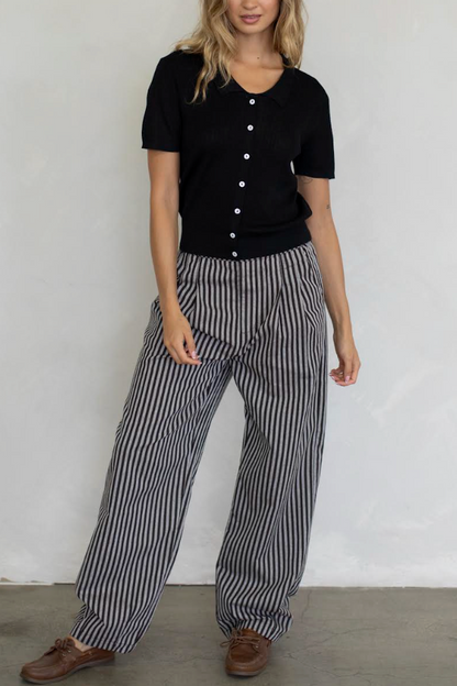 Penny Short Sleeve Cardigan | Black