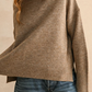 Longline Turtle Neck Sweater | Latte