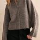 Bell Sleeve Cardigan | Grey-ish