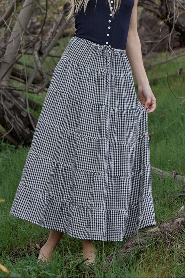 Meadow Gingham Maxi Skirt