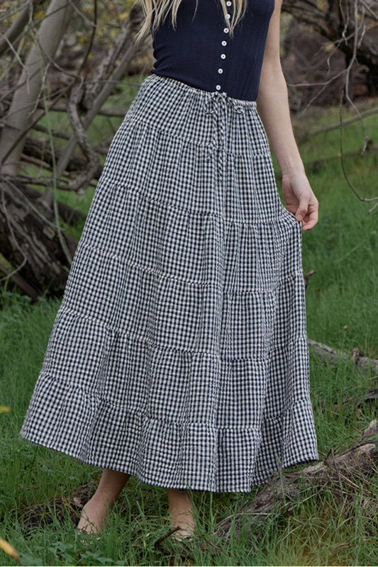 Meadow Gingham Maxi Skirt