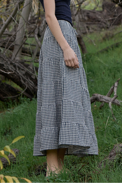 Meadow Gingham Maxi Skirt