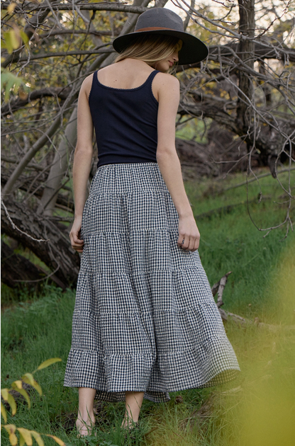 Meadow Gingham Maxi Skirt