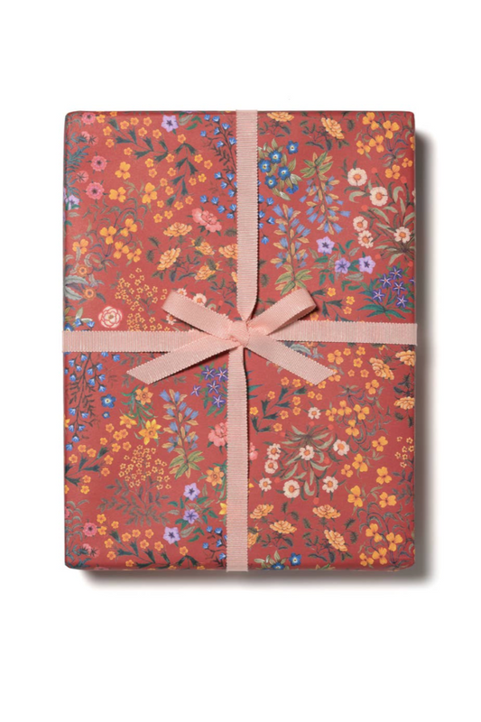 Red Plum Gift Wrap | Roll of 3 Sheets