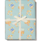 Floral Menorah Rolled Gift Wrap