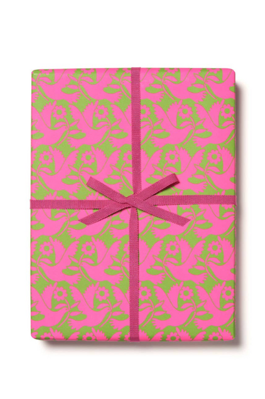 Neon Doves Gift Wrap | Roll of 3 Sheets