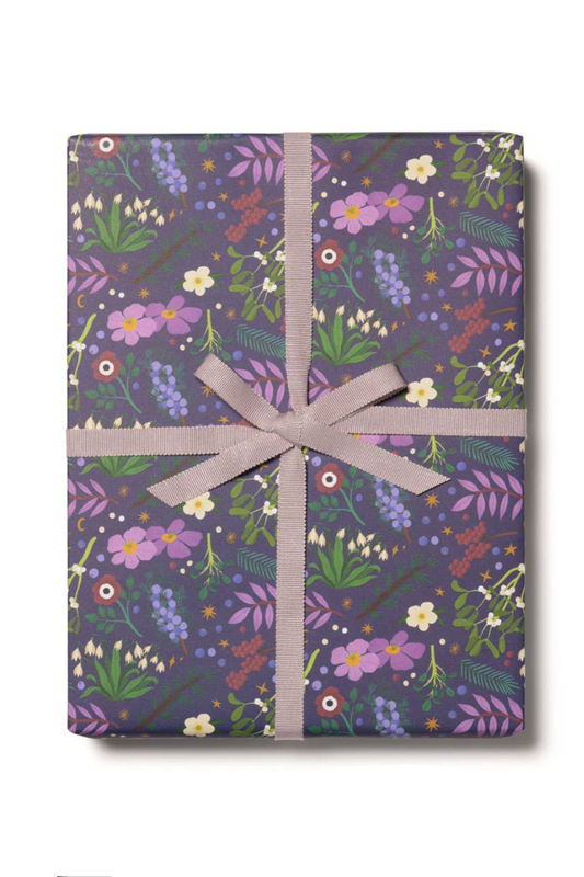 Winter Botanicals Rolled Gift Wrap