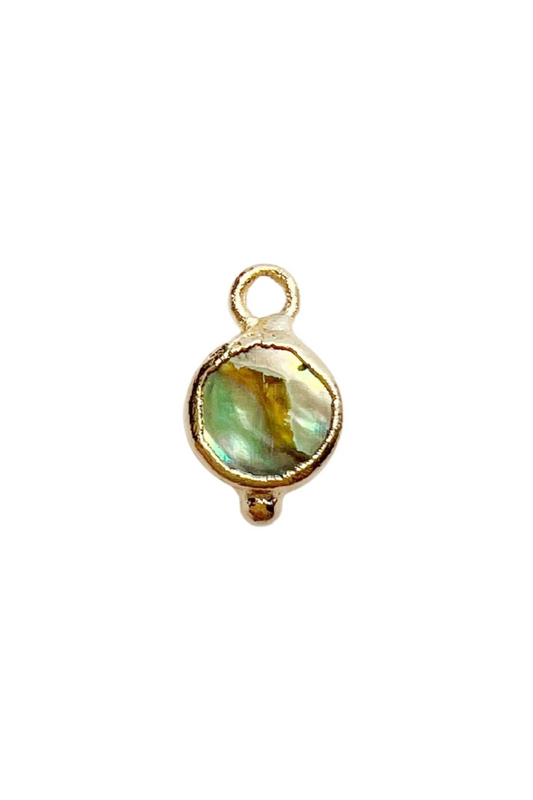 Lazuli Abalone Shell Coin Charm