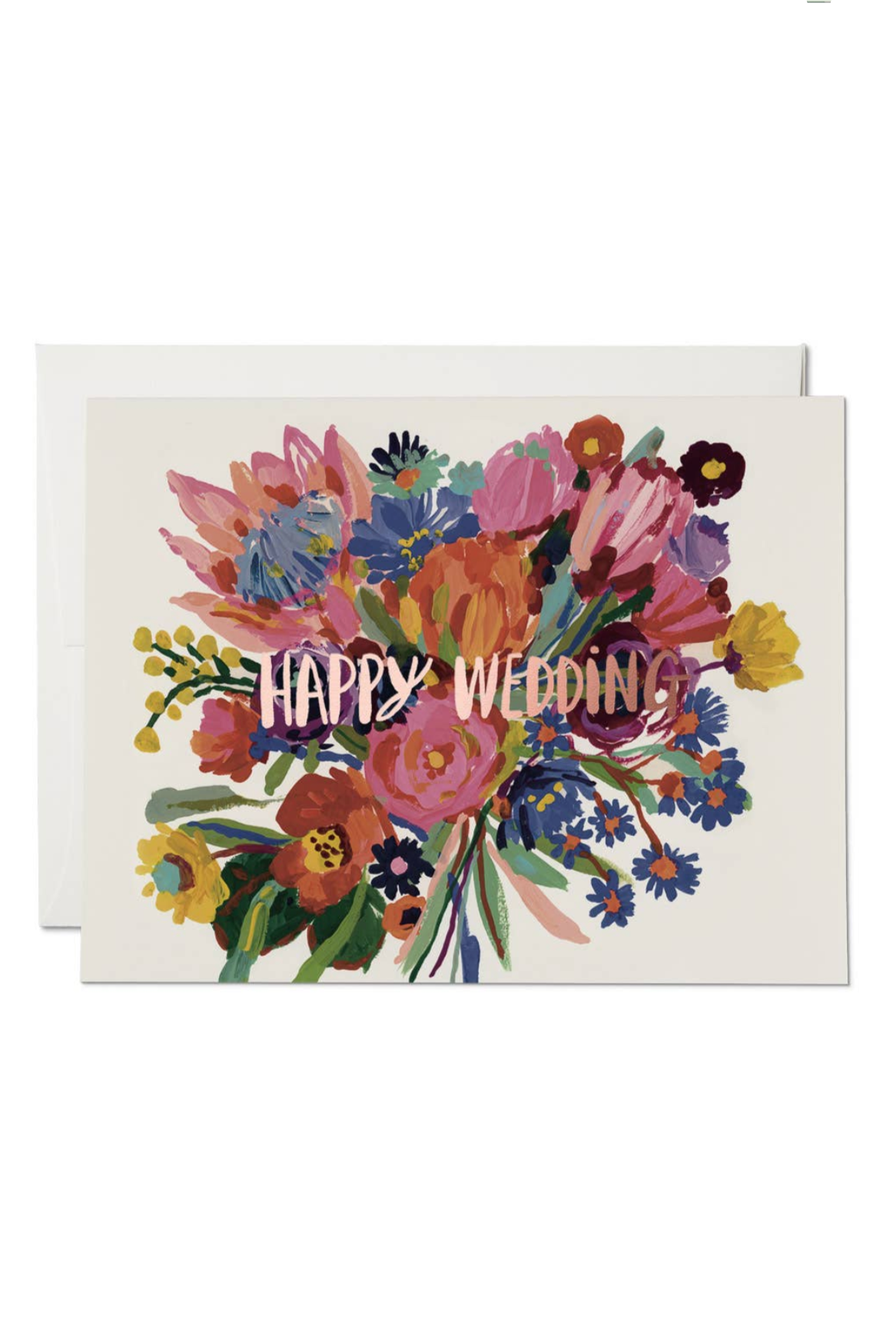 Happy Wedding Flowers Card