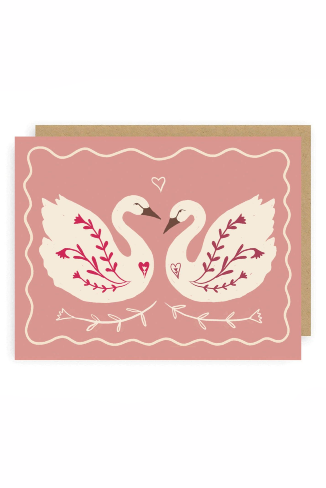 Lovebirds Swan Card