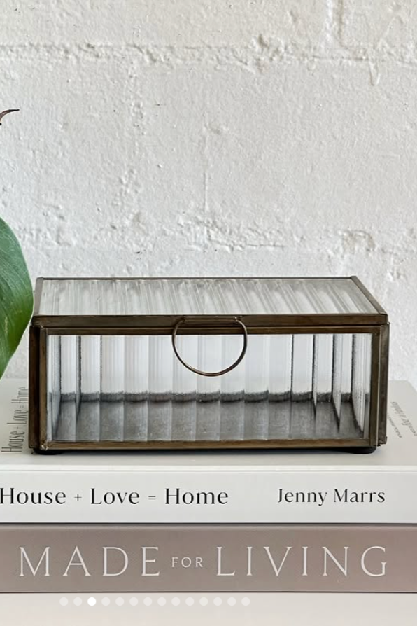 Beacon Ribbed Glass Box