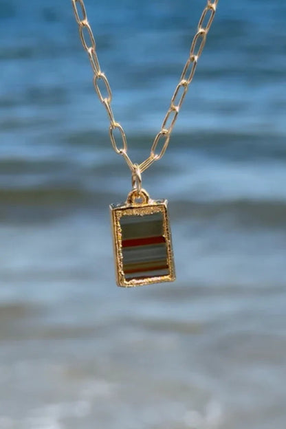 Montana Agate Rectangle Charm