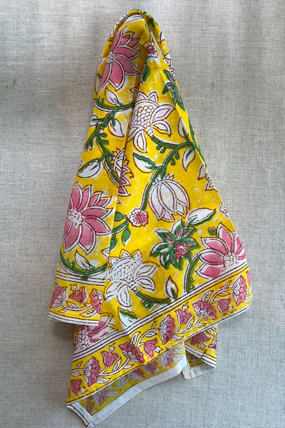 Kalamkari Cotton Bandana | Pink Lemonade