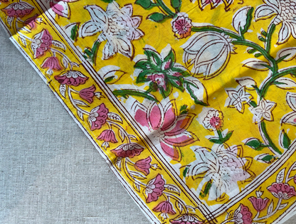 Kalamkari Cotton Bandana | Pink Lemonade