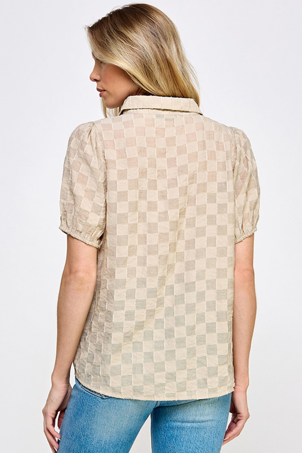 Textured Check Top