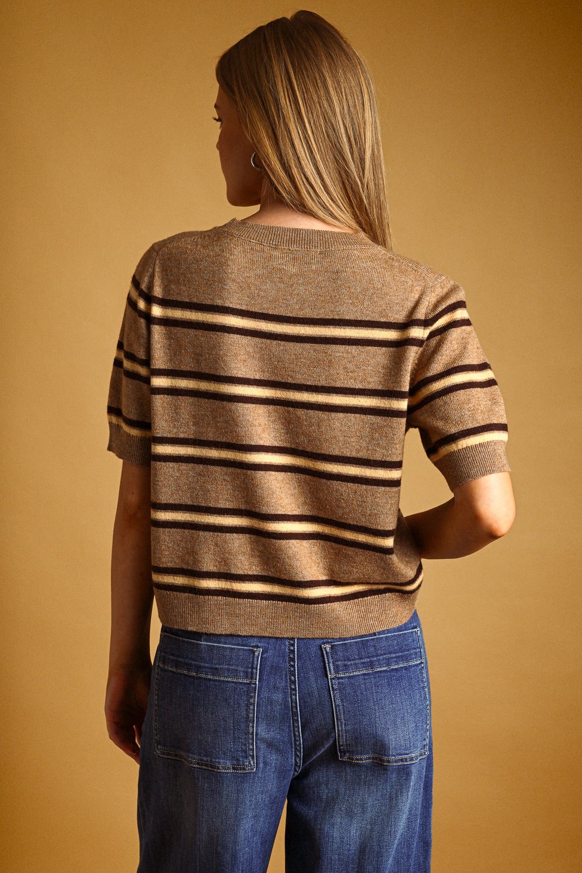Striped Sweater Top | Latte