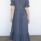 Navy Gingham Collar Dress