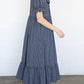 Navy Gingham Collar Dress