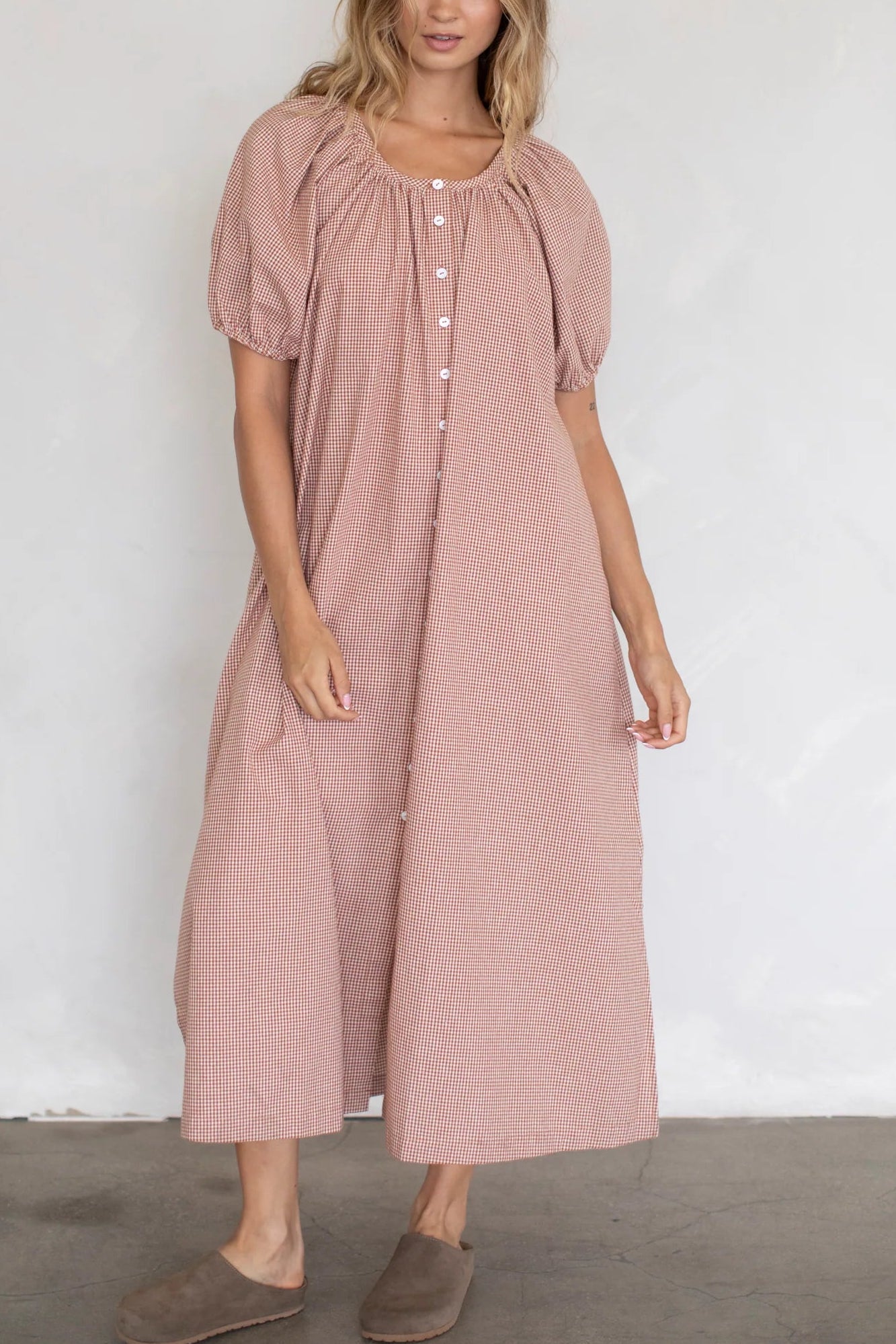 Orchard Picnic Midi Dress | Almond