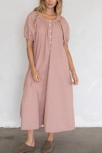 Orchard Picnic Midi Dress | Almond
