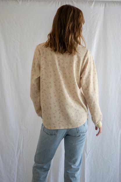 Floral Waffle Knit LS Tee