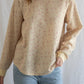 Floral Waffle Knit LS Tee