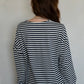 Frankie Oversized Stripe LS Tee