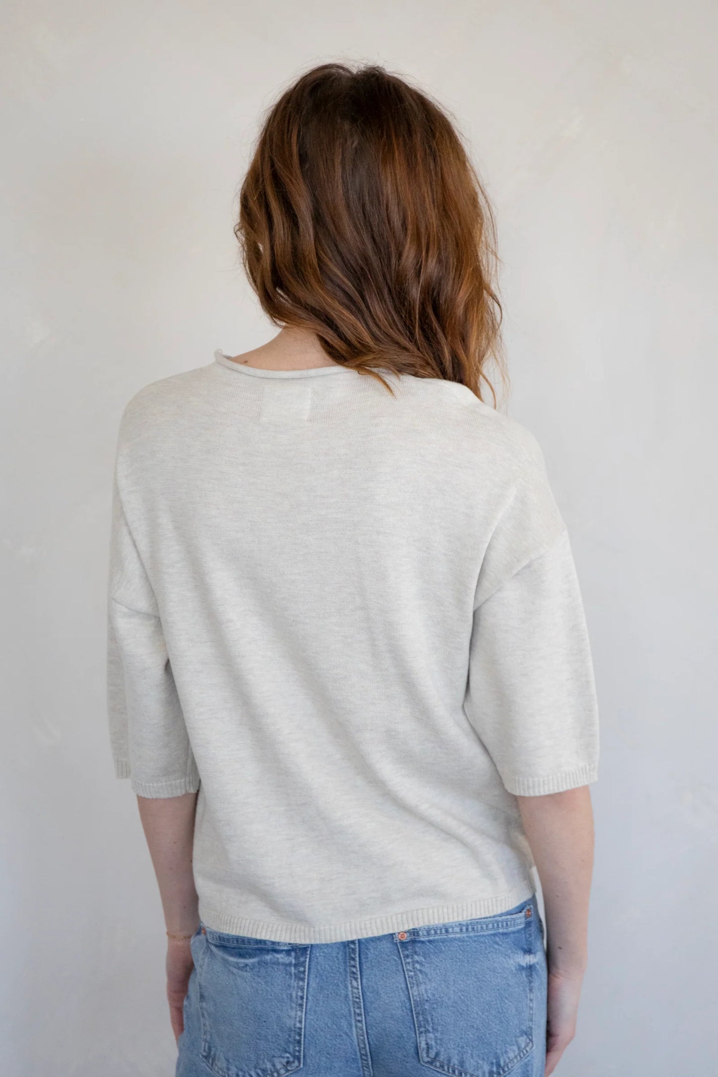 Favorite Short Sleeve Cardigan | Oatmeal