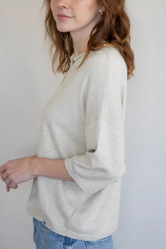 Favorite Short Sleeve Cardigan | Oatmeal