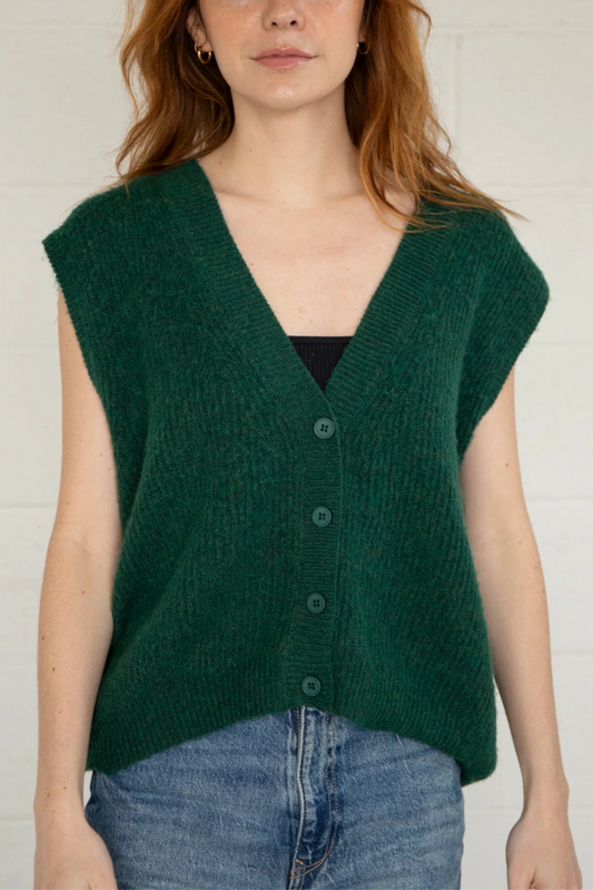 Softest Knit Vest | Forest Green