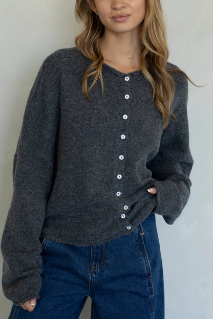 Piper Cardigan | Charcoal