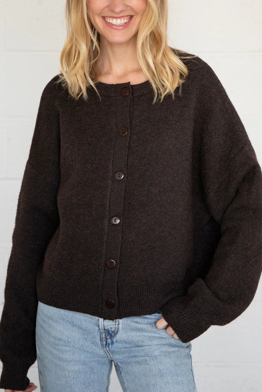 Alyssa Cardigan | Chocolate