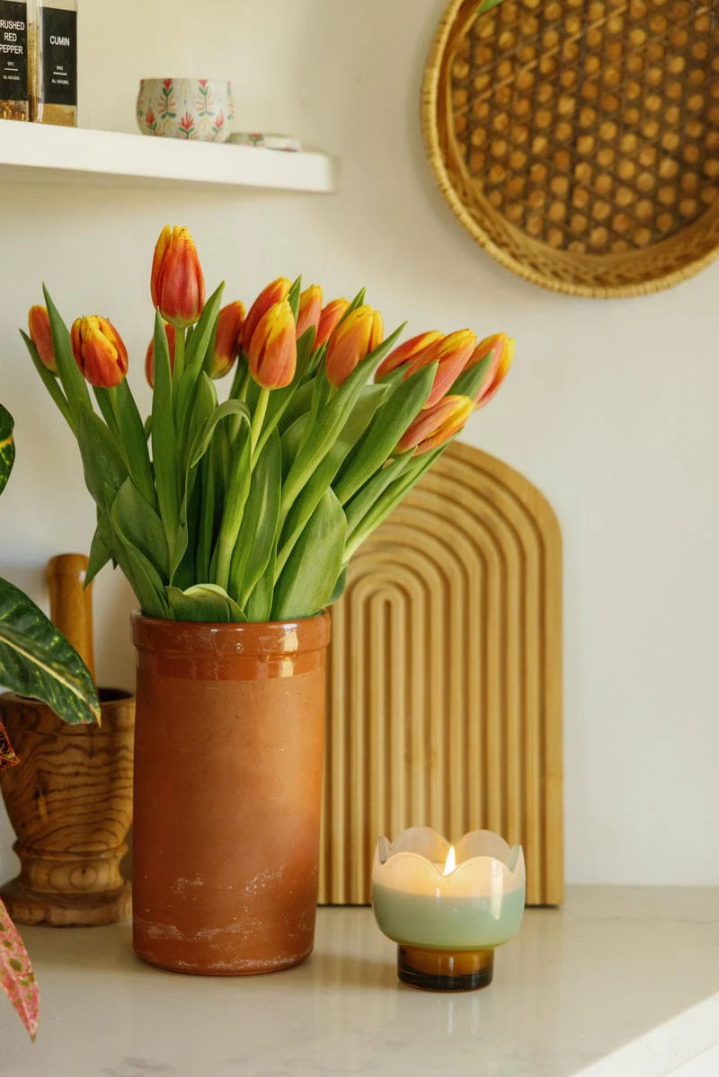 Tulip Glass Candle | Wisteria & Willow