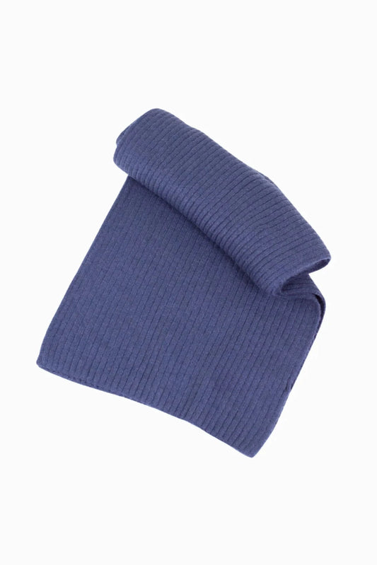 Ribbed Knit Scarf | Denim