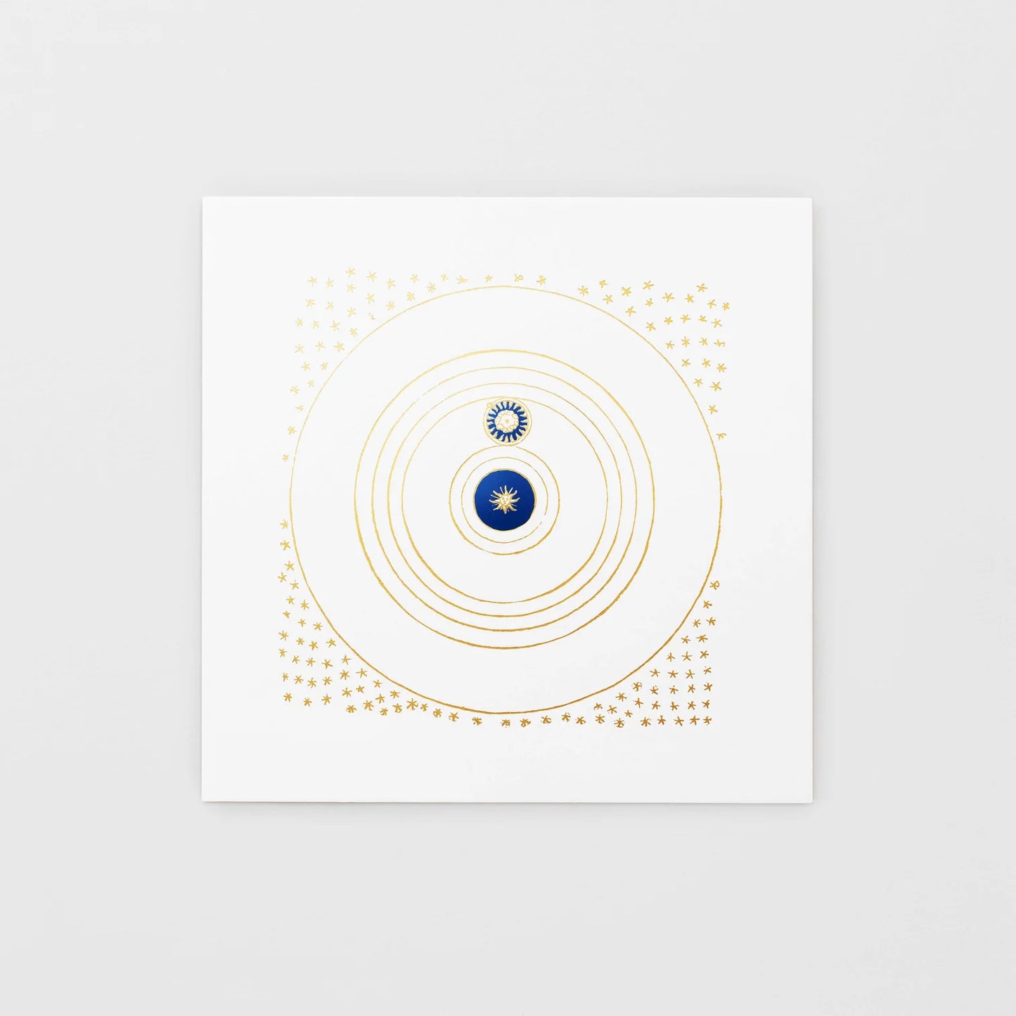 Rings of Saturn Print | Gold Foil on White