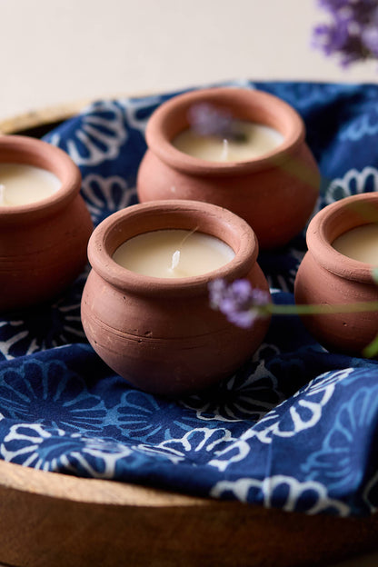Murgan Terracotta Candles | Set of 4