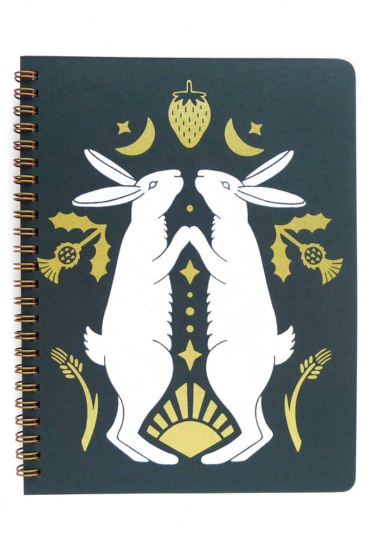 Harvest Rabbits Coil Notebook | Blank